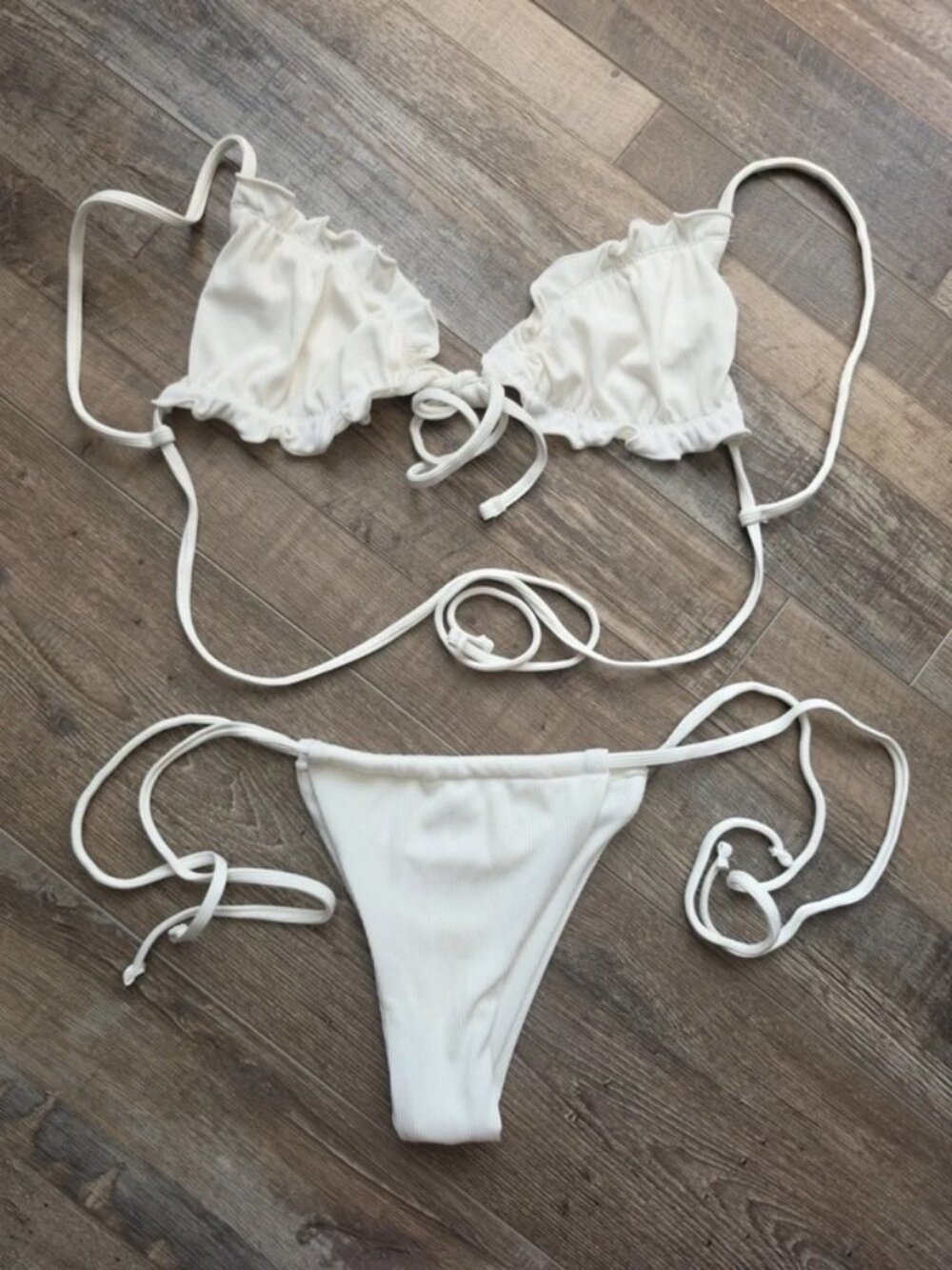 Shein white bikini XS New beach vacation coastal